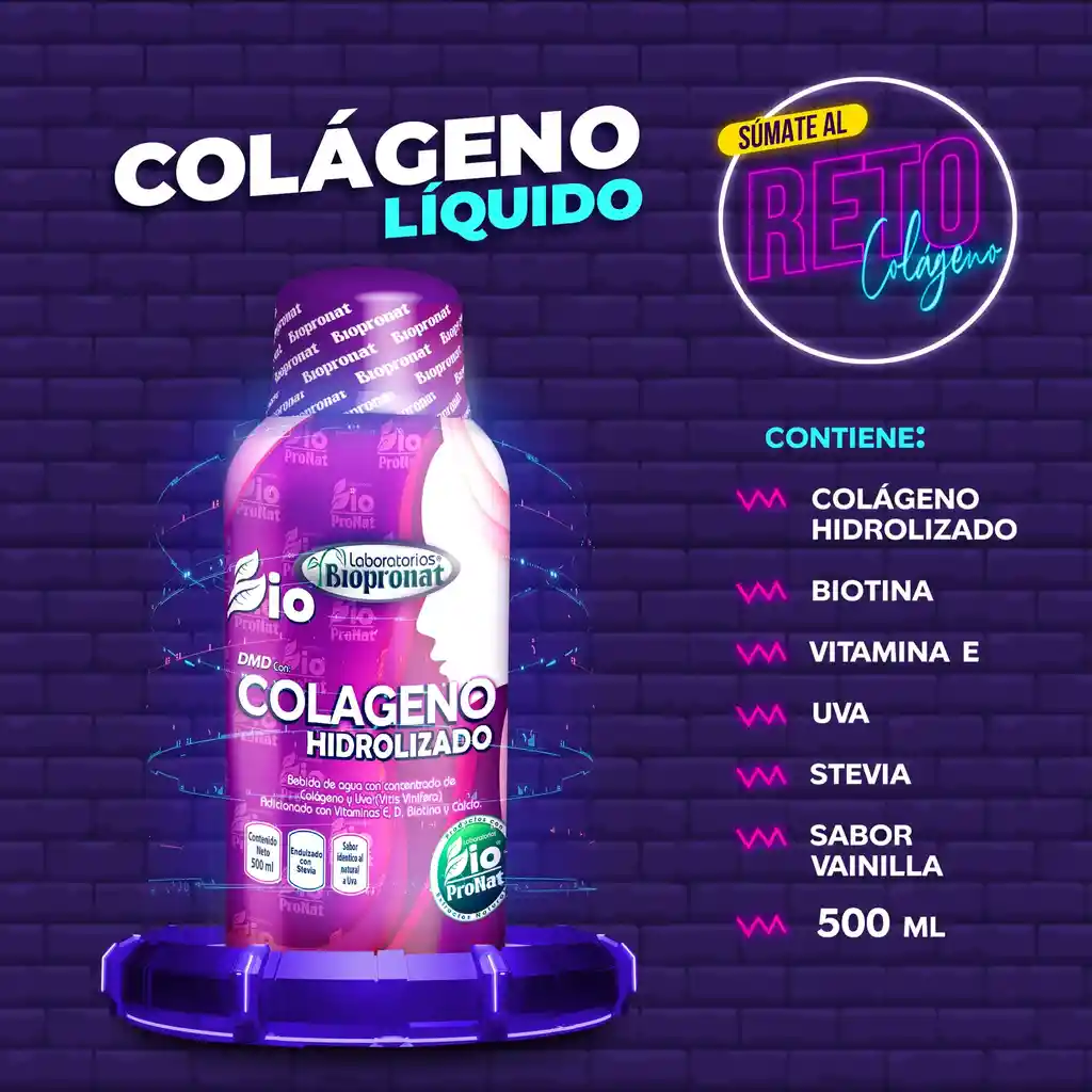 Colageno Hidrolizado 1lt Biopronat