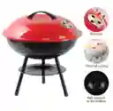 Parrilla De Carbón Portátil Redondo Rojo