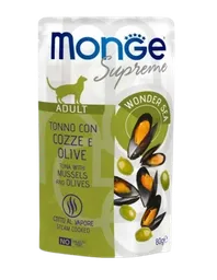 Monge Supreme Cat Adult Tuna,musselsolives 80gr