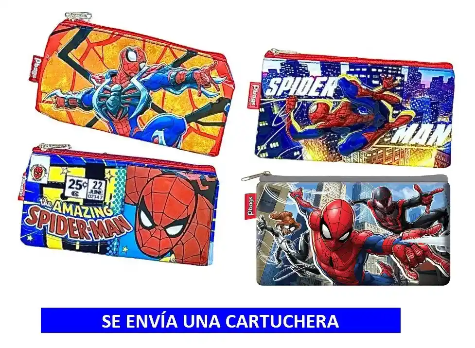 Cartuchera Para Niño 1 Bolsillo Motivo Spiderman Primavera