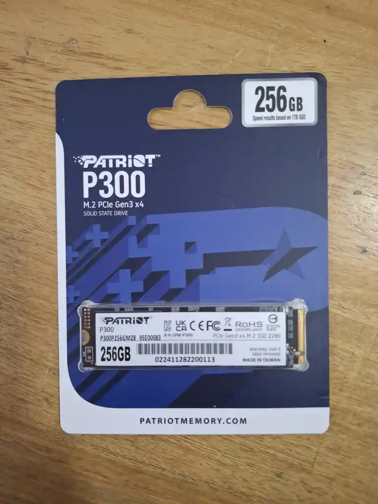 Disco Duro Solido Ssd M.2 256gb Patriot P300 2280 Nvme Pcie Pcie Nvme Gen 3 X 2.