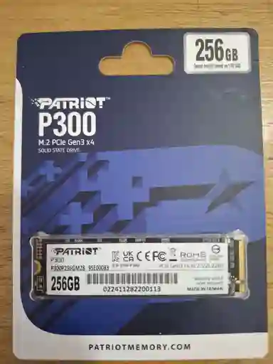 Disco Duro Solido Ssd M.2 256gb Patriot P300 2280 Nvme Pcie Pcie Nvme Gen 3 X 2.