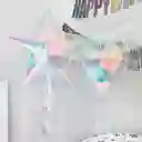 Globo Metalizado Corazón Tornasol X1 Unidad 18" Pulgadas