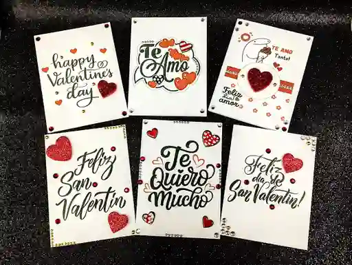 Tarjeta De San Valentin Mas Sobre 10x 13.5 Cm Se Envian Diseños De Acuerdo A Disponibilidad En Tienda Fisica