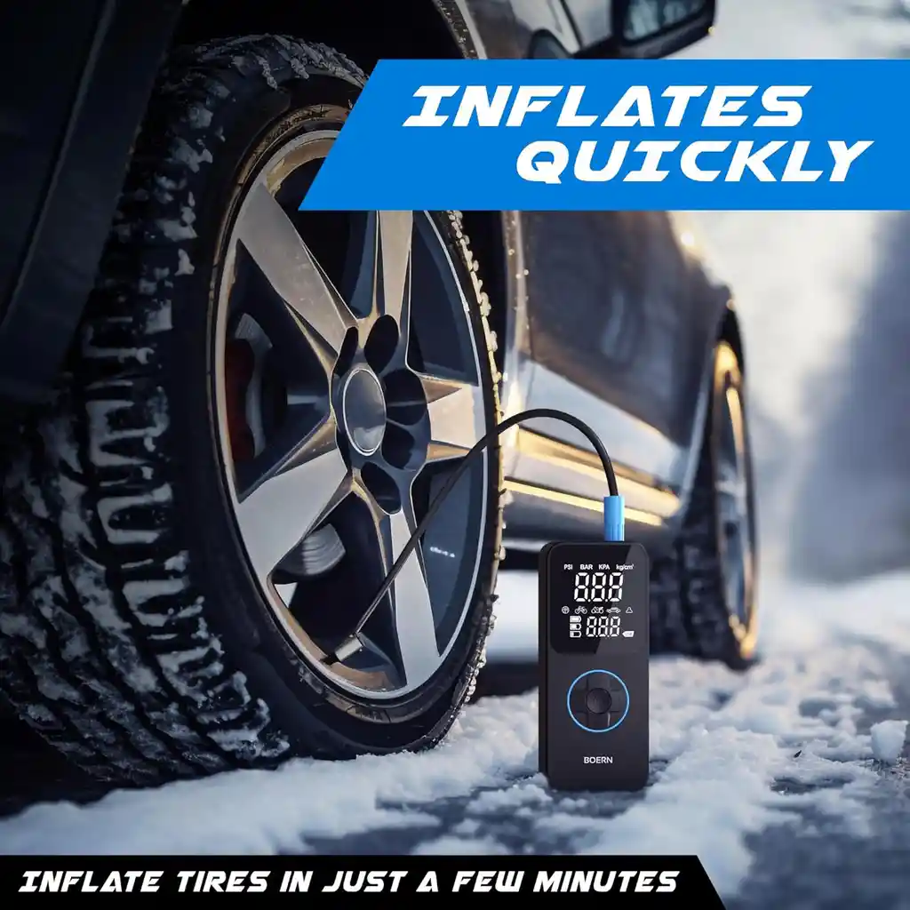 Inflador Mini Compresor Llantas Bateria Portatil