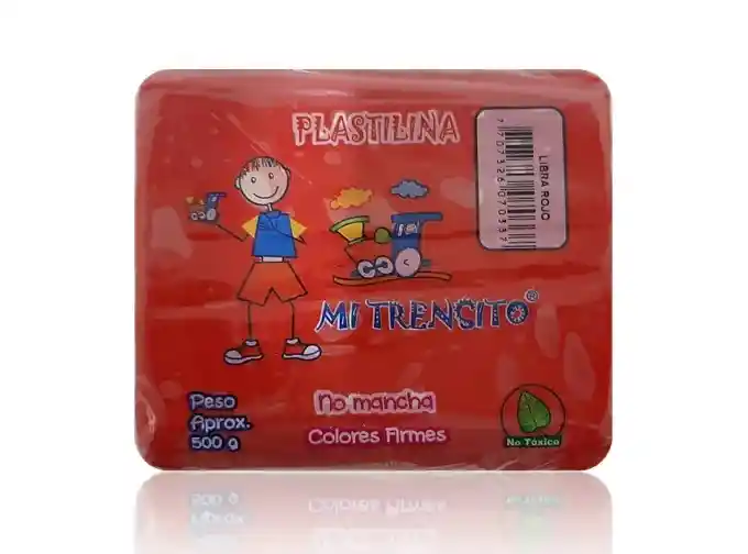Plastilina En Barra Color Rojo 500 Gr Mi Trencito
