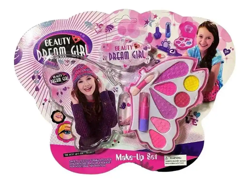 Juego Maquillaje En Forma De Mariposa Dream Girl Para Niñas