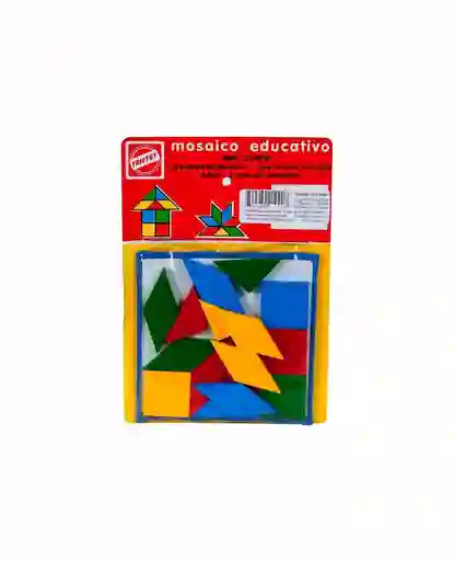 Juego Educativo Mosaico Educativo 16 Piezas Madera Para Niños