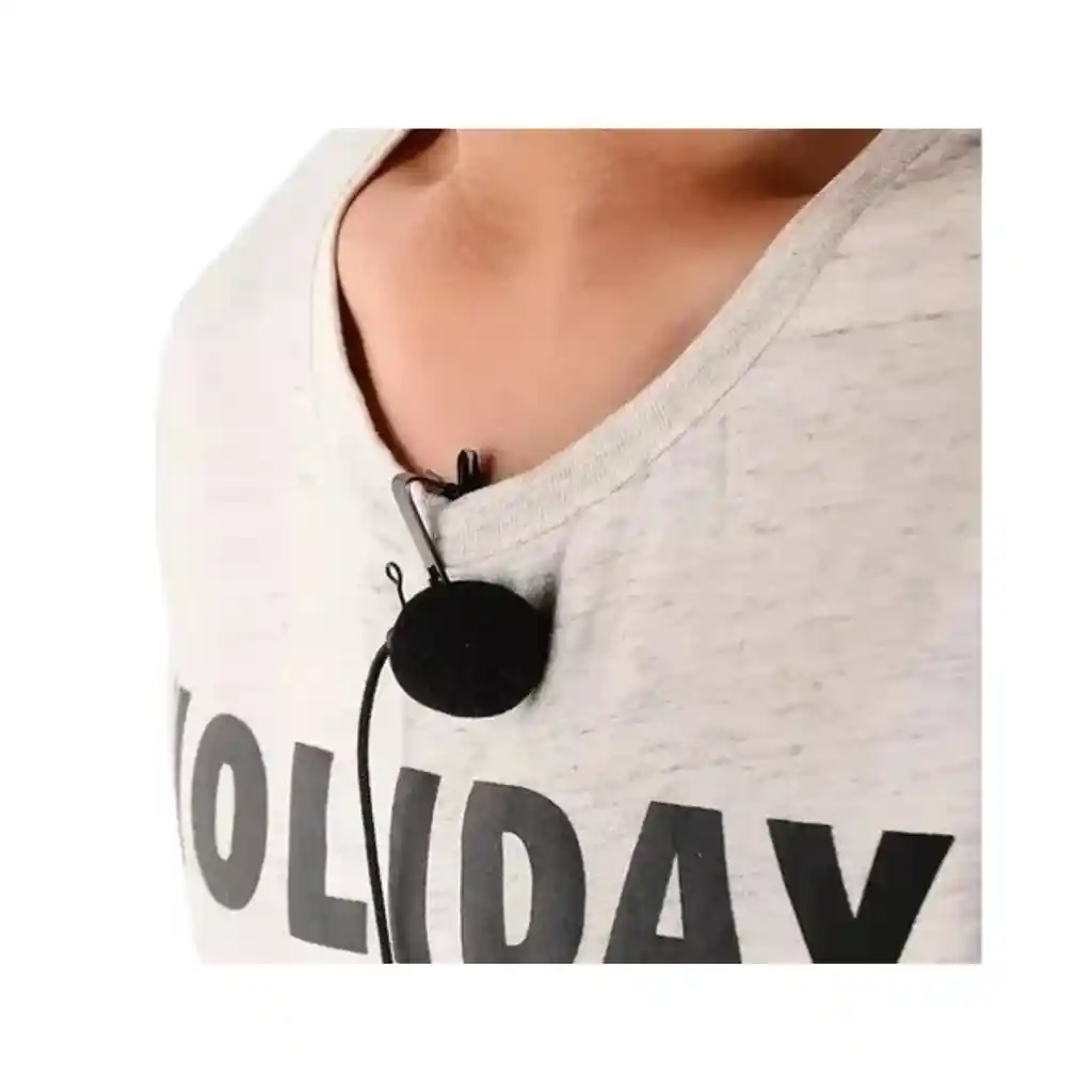 	 Micrófono De Solapa 1,5 Mts Para Celulares Tipo Plug 3.5 Mm