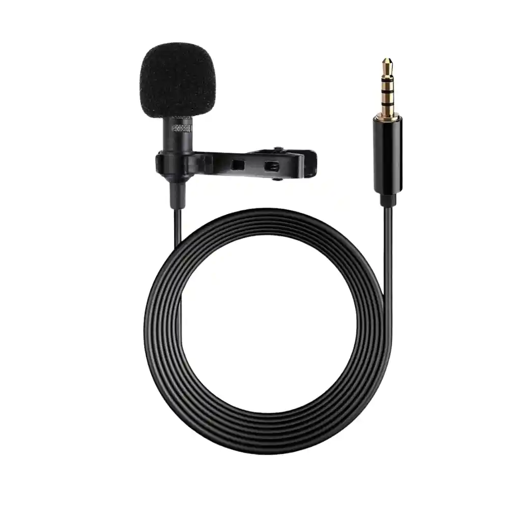	 Micrófono De Solapa 1,5 Mts Para Celulares Tipo Plug 3.5 Mm