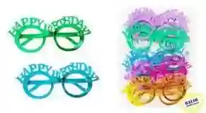 Gafa Metalica Feliz Cumpleaños Colores Surtidos