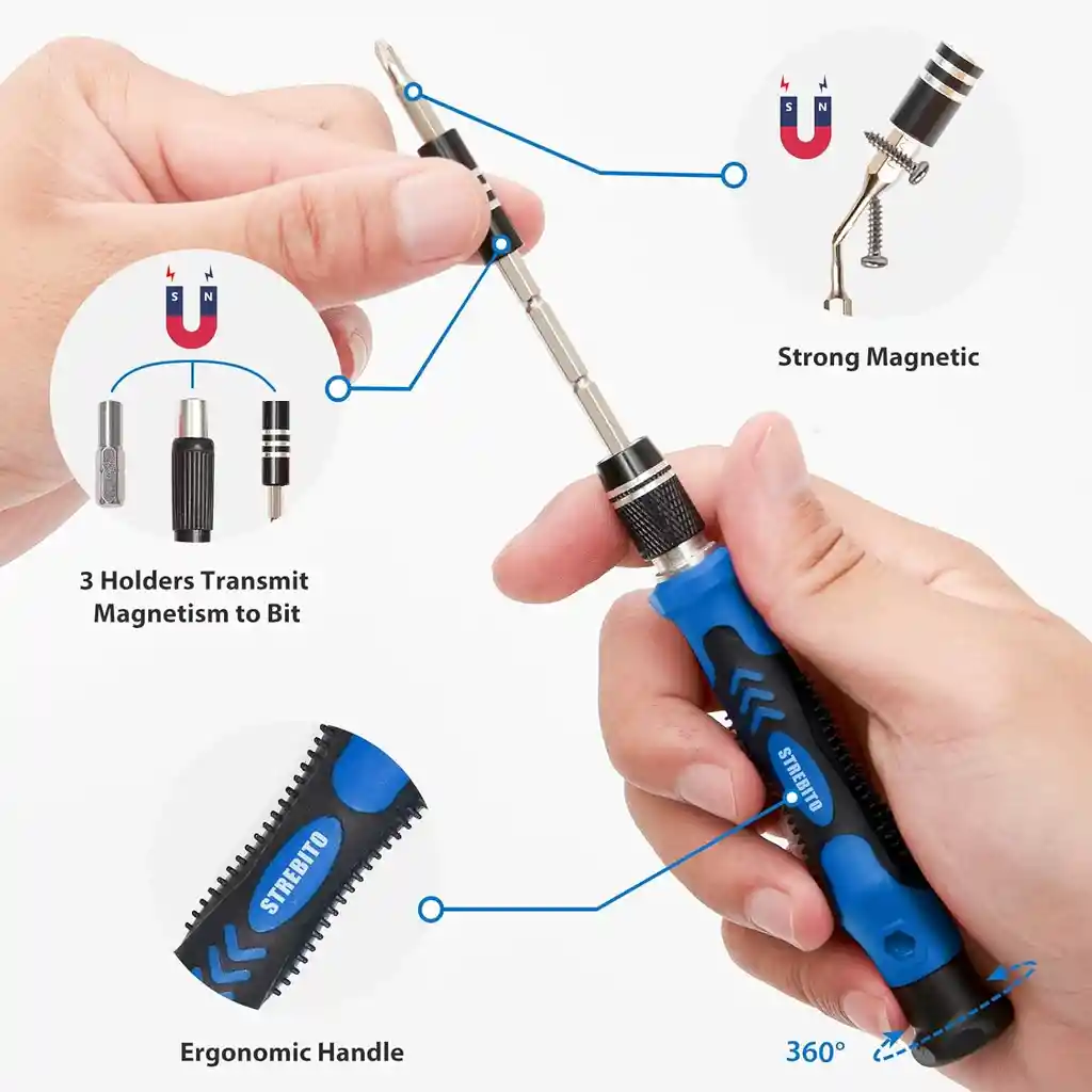 Herramienta Destornilladores Kit Reparacion Pc Portatil Strebito