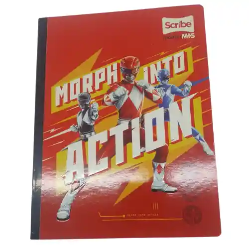 Cuaderno Scribe Master M+s 95-100 Power Rangers