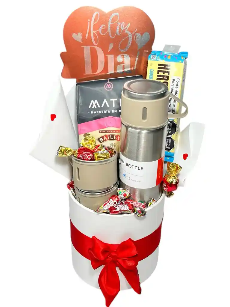 Regalo Especial Con Termo Y Tazas Cafè Para El Cora - Regalo Feliz Cumpleaños - Regalo Feliz Dia - Regalo San Valentin