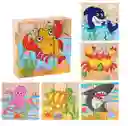 Mini Rompecabezas 6 En 1 Didáctico Infantil Madera Montessori
