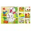 Mini Rompecabezas 6 En 1 Didáctico Infantil Madera Montessori