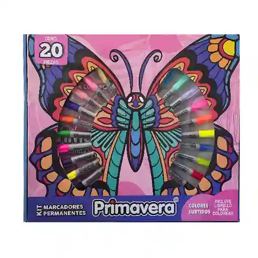 Ruleta Marcador Permanente Tipo Sharpie Primavera Mas Cartilla X20