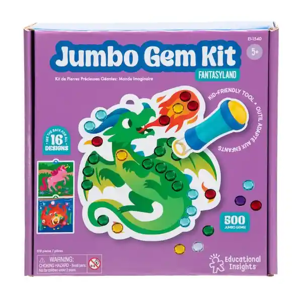 Juego Didáctico Gemas Jumbo Y Diseños Fantásticos Niños