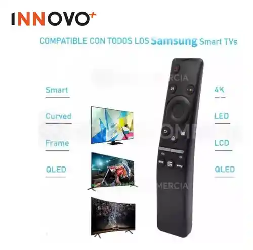 Control Remoto Curvo Compatible Con Samsung Smart Tv Boton Netflix Con Baterías Innovo Tech
