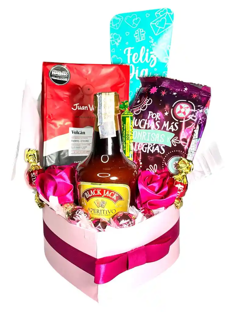Regalo Especial Con Crema De Whisky, Cafè Y Flores - Regalo Feliz Cumpleaños - Regalo Feliz Dia - Regalo San Valentin