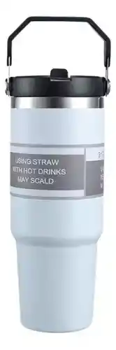 Termo Botella Manija Superior Acero Inoxidable Calor Frío 900 Ml Innovo Flask Blanco