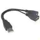 Extension Hub Usb Macho A Doble Hembra