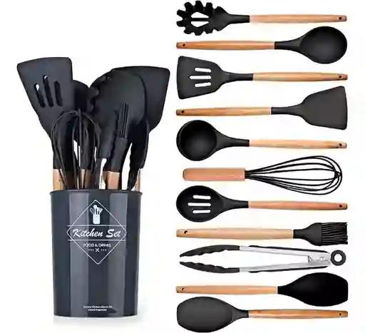 Set Utensilios Silicona 12 Piezas