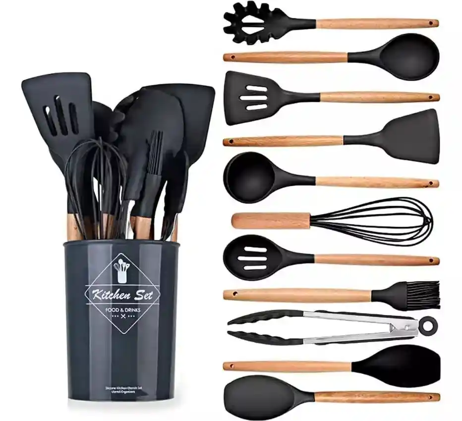 Set Utensilios Silicona 12 Piezas