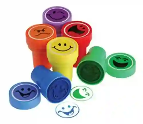 Set De 12 Sellos De Caritas Felices