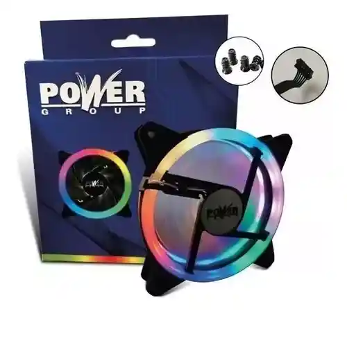 Kit 4 Ventiladores Power Group Rgb Y Argb + Controlador