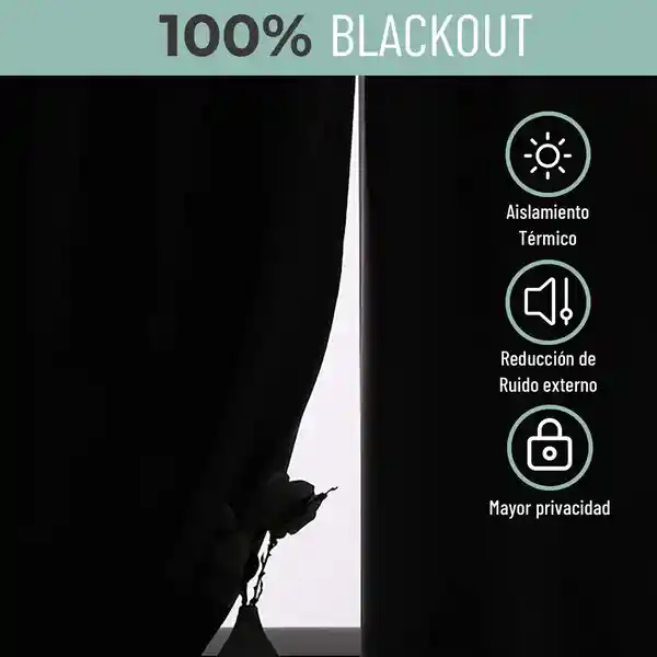 Cortina 100% Blackout Engomada Termica X2 Casatua Tipo Lino