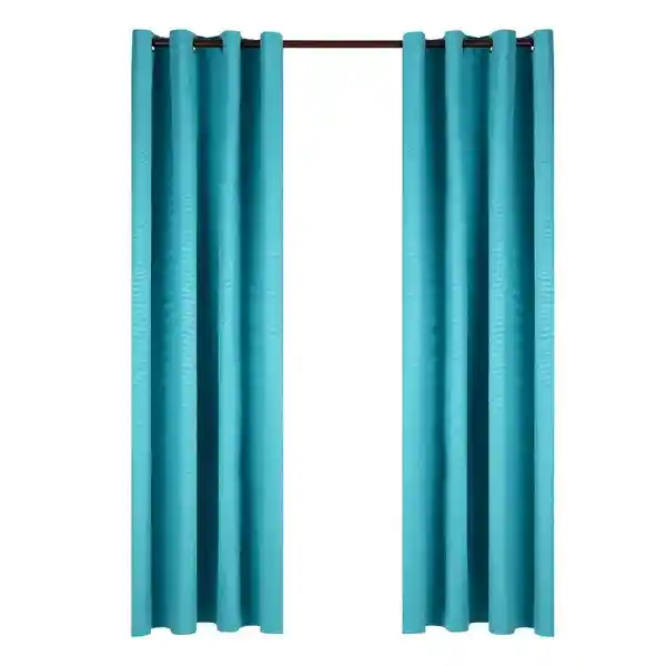 Cortina 100% Blackout Engomada Termica X2 Casatua Tipo Lino