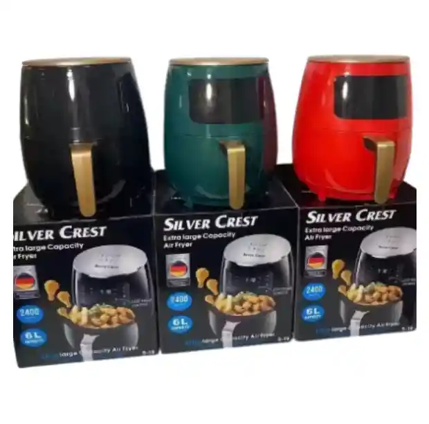 Freidora Silver Crest Negra 6lts: Gran Capacidad Y Máximo Sabor
