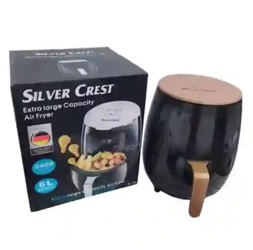 Freidora Silver Crest Negra 6lts: Gran Capacidad Y Máximo Sabor