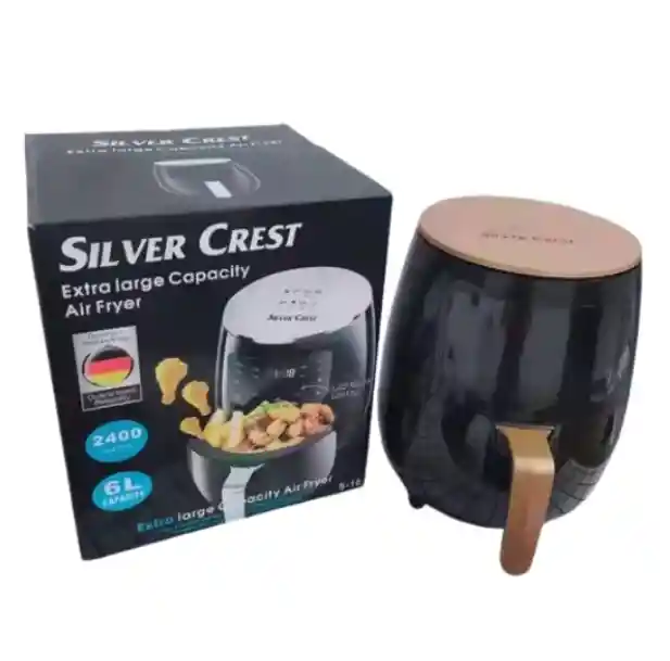 Freidora Silver Crest Negra 6lts: Gran Capacidad Y Máximo Sabor
