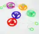 Juego X4 Zumba Zumba Niños Pita Circulo Juguete De Rueda Giratoria Luminosa Para Niños, Juguete Colorido, Volante De Inercia De Alambre, Línea De Tracción Flash, Silbato De Volante Led.