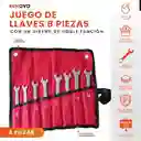 Juego Set Llaves Mixtas Chrome Vanadium 8 Pz Rache Estuche