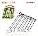 Juego De Llaves Mixtas Rachet Estuche 7 Pz Chrome Vanadium