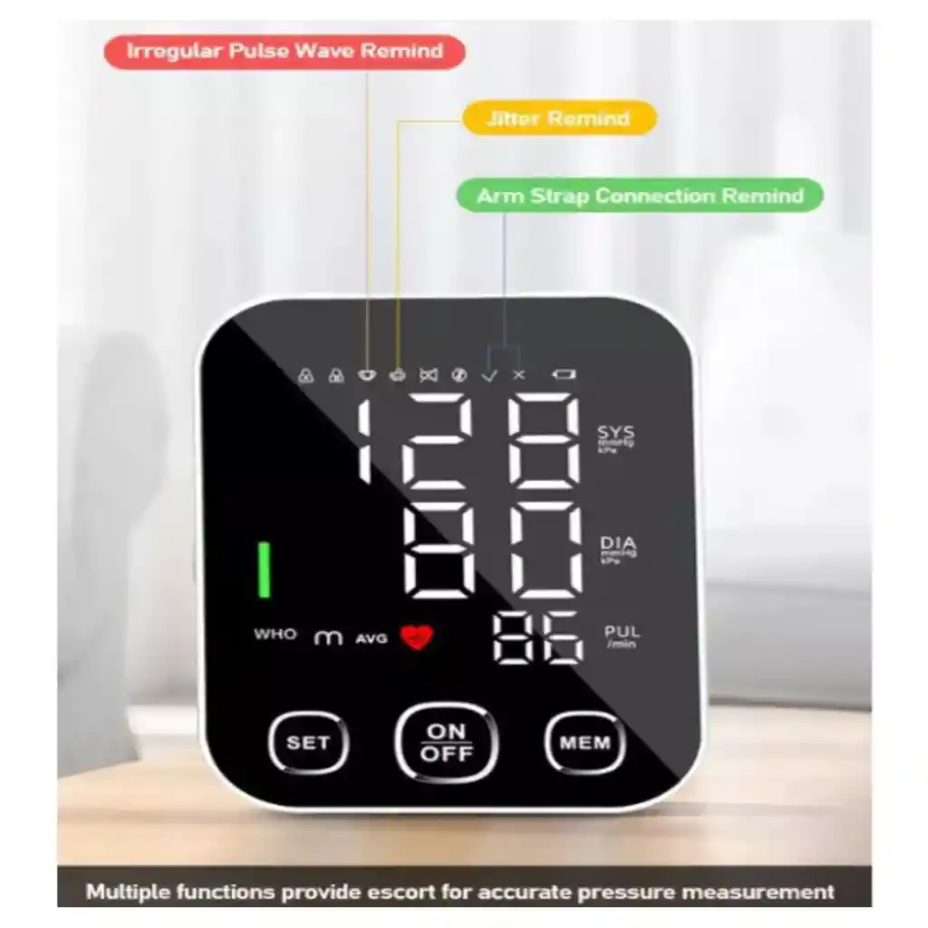 Tensiómetro Digital De Brazo Fácil De Usar Y Portátil
