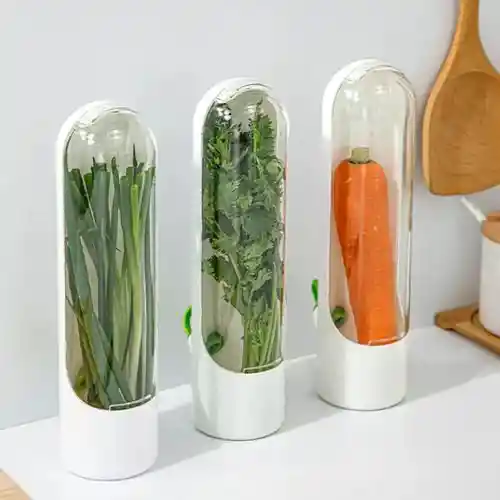 Recipiente Conservador De Verduras En La Nevera Hermético 01
