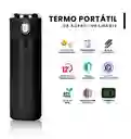 Termo Botella Portátil Conserva Temperatura Digital Led Acero Inoxidable Flask Innovo Negro