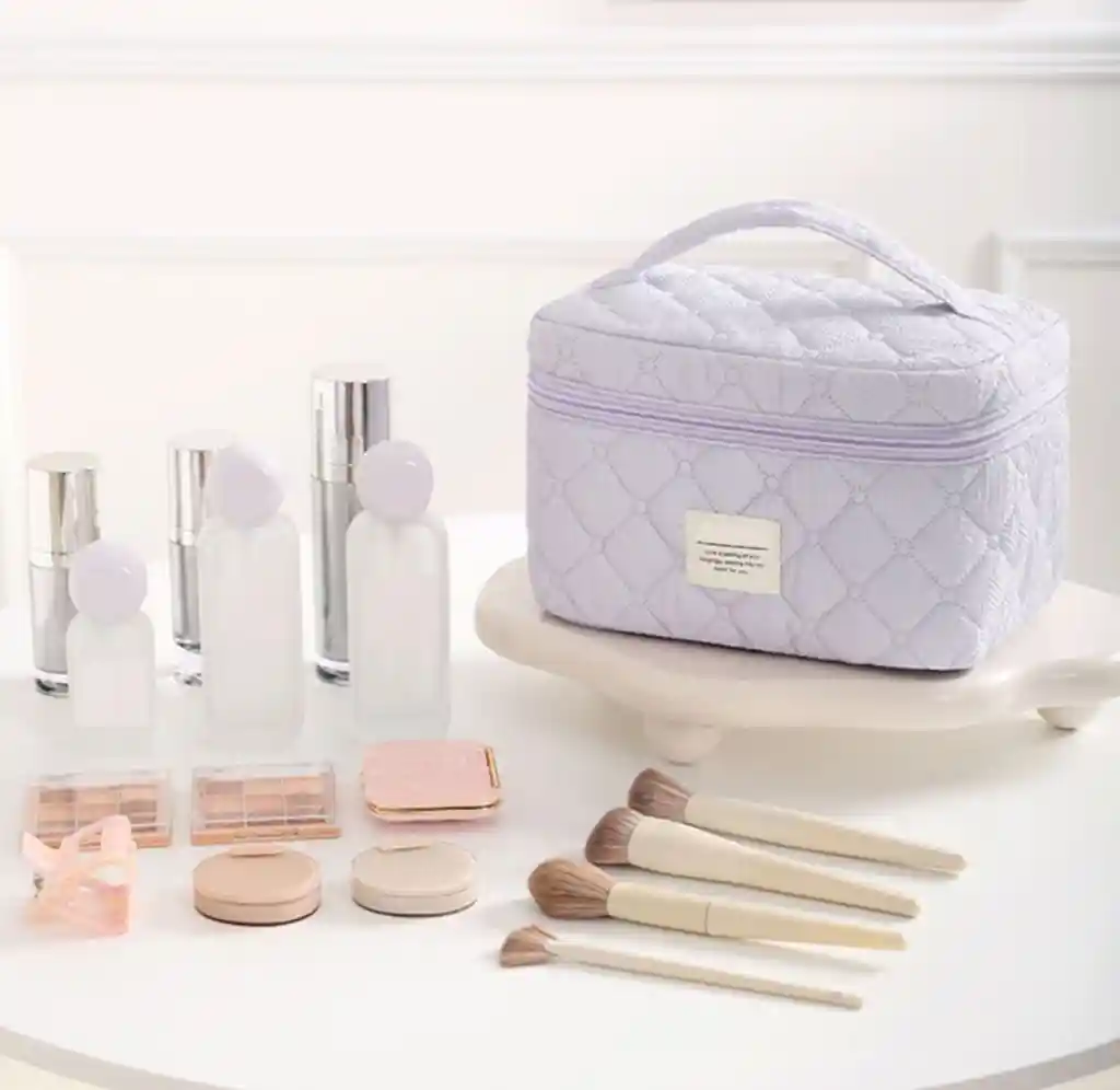 Cosmetiquera Cuadrada Maquillaje Aseo Estuche Viaje Neceser Suave