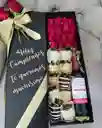 Caja De Lujo Rosas Y Vino