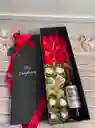 Caja De Lujo Rosas Y Vino