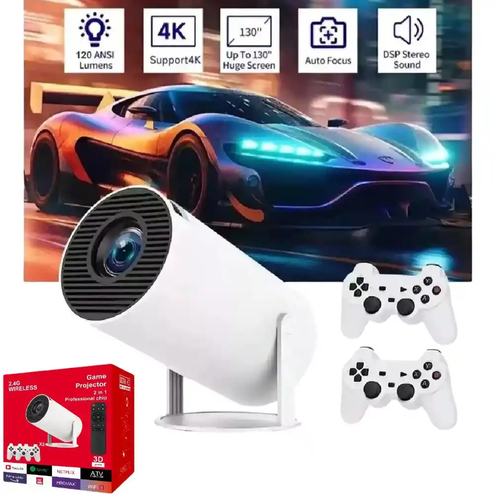 Proyector Inteligente Video Beam Con Consolas De Videojuegos Retro Ultra Hd 3d