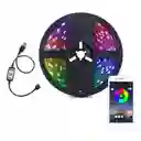 Cinta Led Tira Luces 5 Mts Rgb Multicolor Con Control Deluxe - Bluetooth Con Conexion Usb