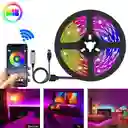 Cinta Led Tira Luces 5 Mts Rgb Multicolor Con Control Deluxe - Bluetooth Con Conexion Usb