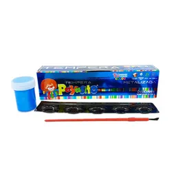 Tempera Escolar Metalizada Payasito X6