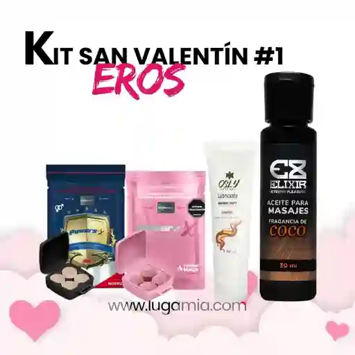 Kit Eros San Valentín: Potenciadores Sexuales, Lubricante Intimo, Aceite Para Masajes