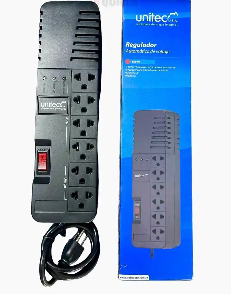 Regulador Automatico De Voltaje Unitec ( 6toma)